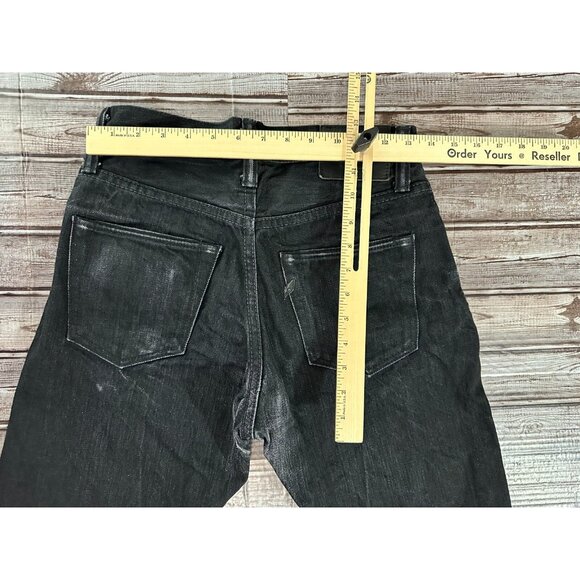 Syoaiya Selvedge Denim Button Fly jeans color mediun wash blck Size 31 Fits 29" - Picture 5 of 8